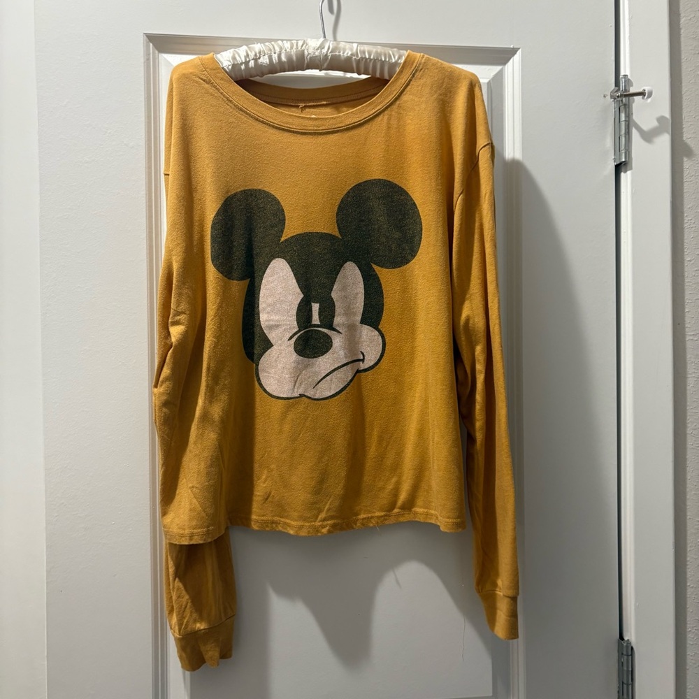 Disney Mustard Yellow Graphic Crewneck Top